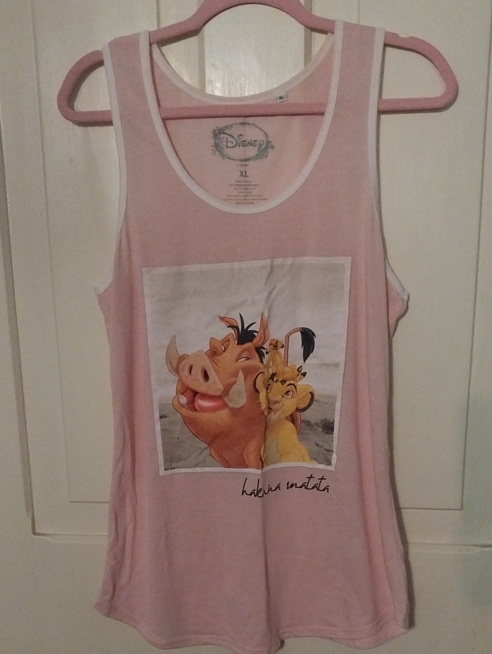 Disney Light Pink Lion King Hakuna Matata Tank Top